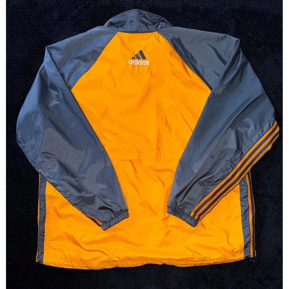 Adidas Mens Full Zip Wind Breaker Jacket Tech Shell Size 2XL